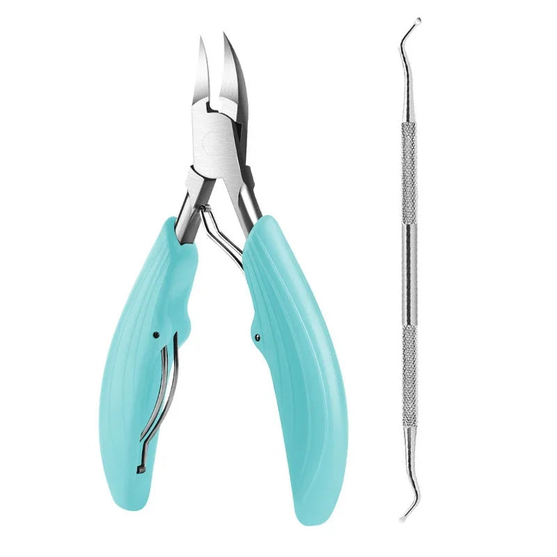 Toe Nail Clippers Cutter Ingrown Toenail Tool Professional Thick Nails Dead Skin Dirt Remover Super Sharp Curved Blade Nail Tool